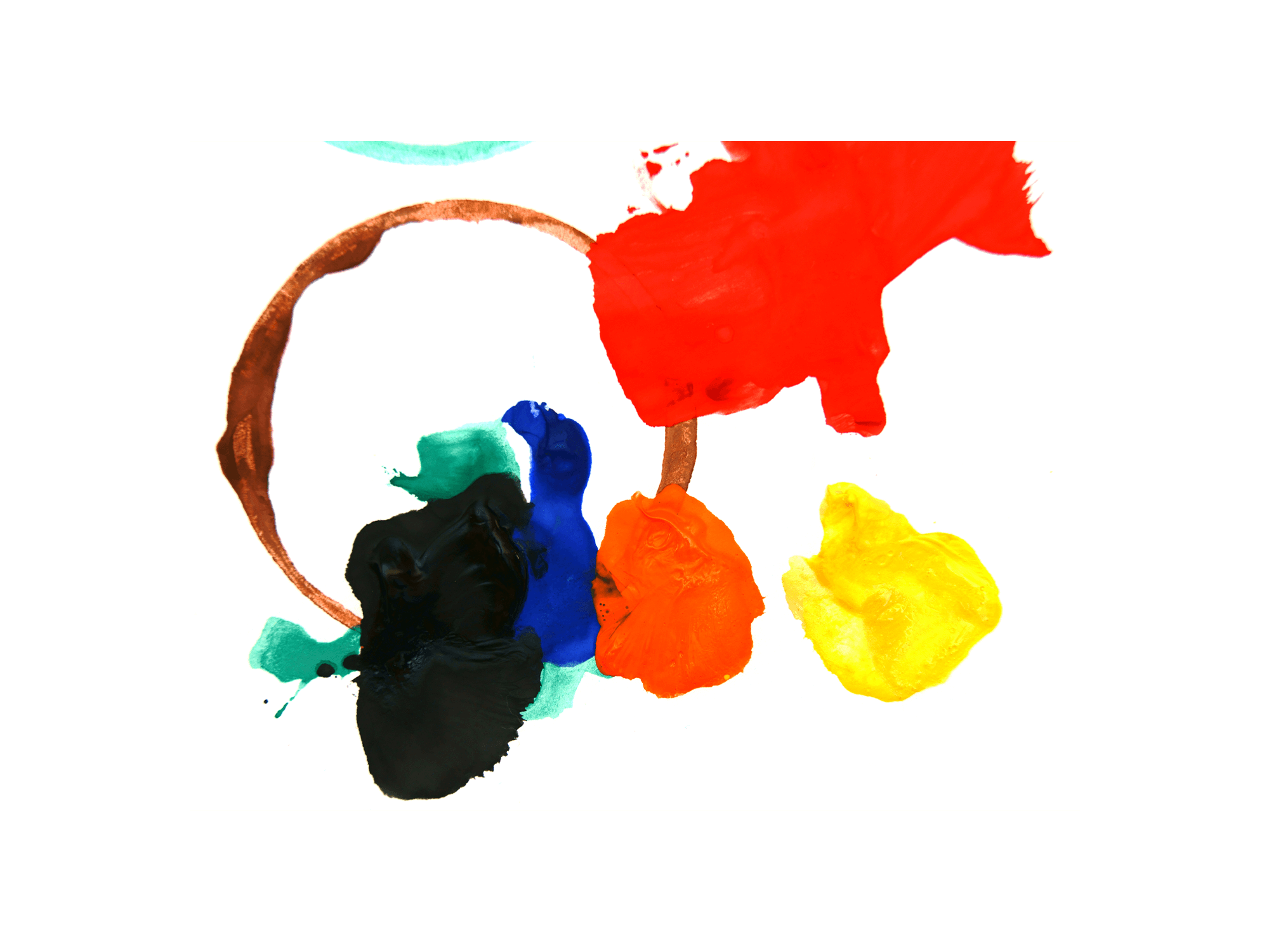 いろいろな色が混ざった抽象画